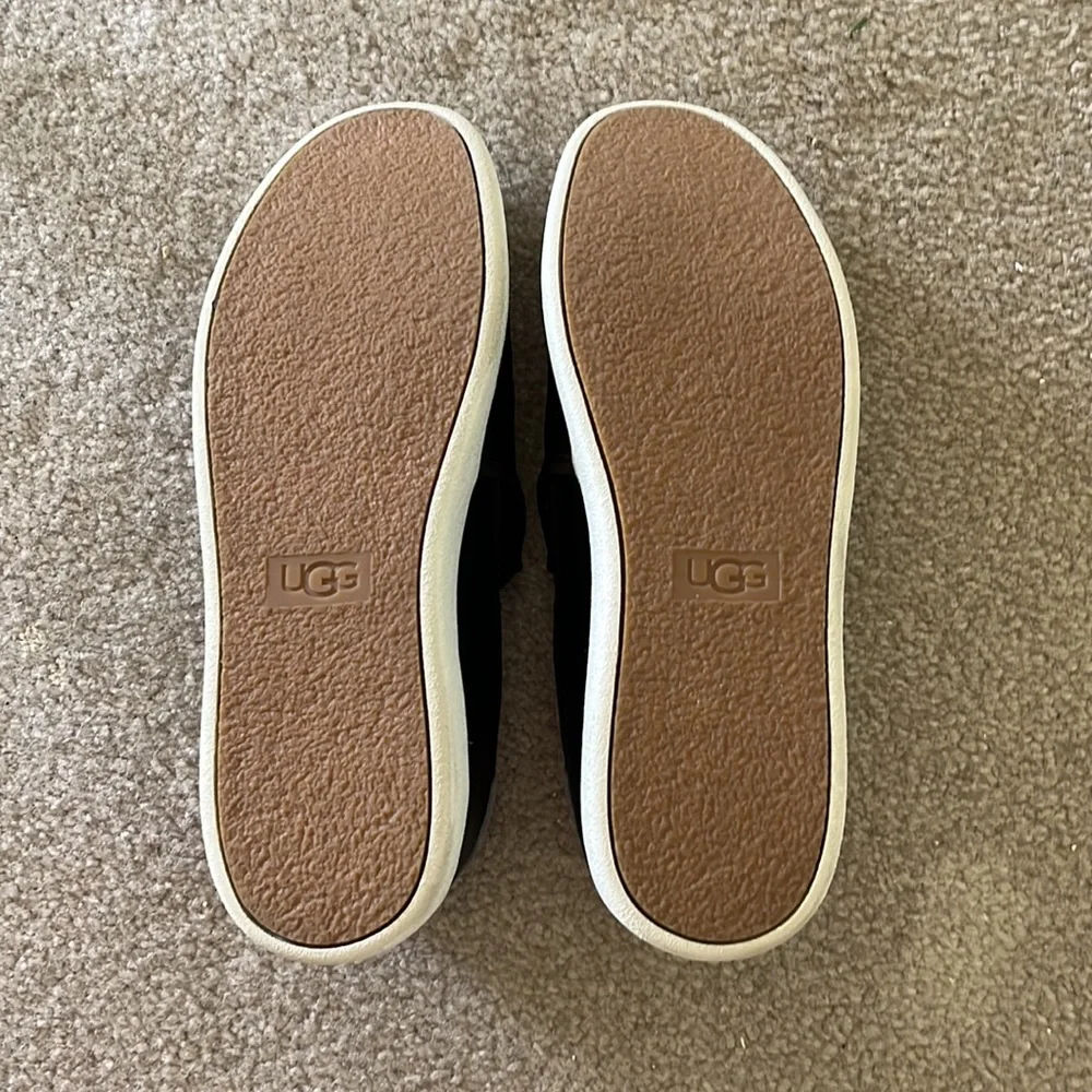 Ugg Black leather slip one - Picture 3 of 3